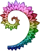 Deko Spirale in Regenbogenfarben