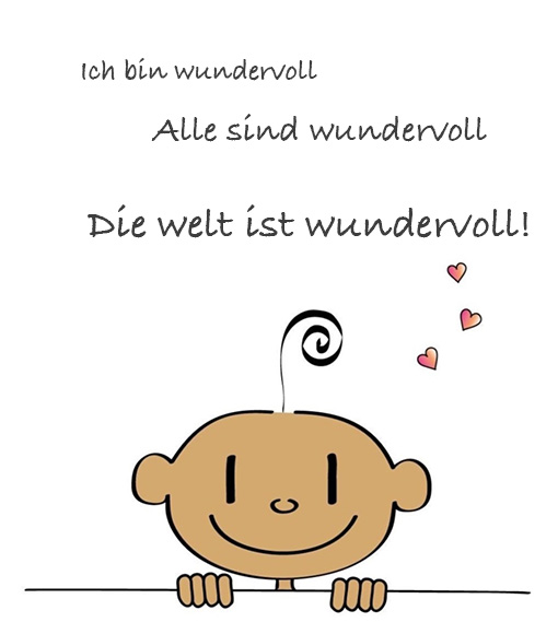 von Teilnehmer: Cartoon: Ein Mensch erkennt: ich bin wundervoll